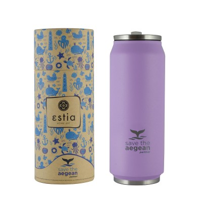 Estia Θερμός Coffee Cup Save The Aegean 500 ml Matte Purple