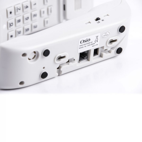 Osio OSW-4650W Λευκό Ενσύρματο τηλέφωνο γόνδολα με οθόνη Σταθερά Τηλέφωνα