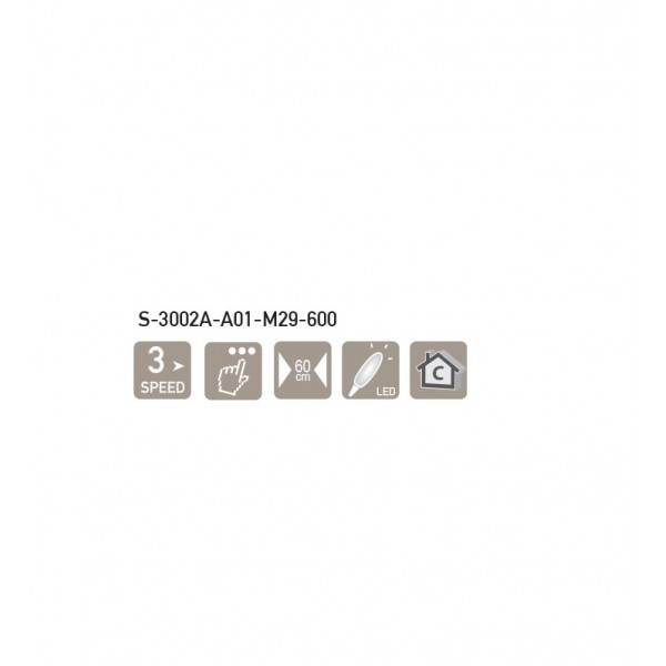 Gruppe PRATICO 600 Απορροφητήρας Απλός Καφέ 60cm S-3002A-A01-M29-600  Απορροφητήρες