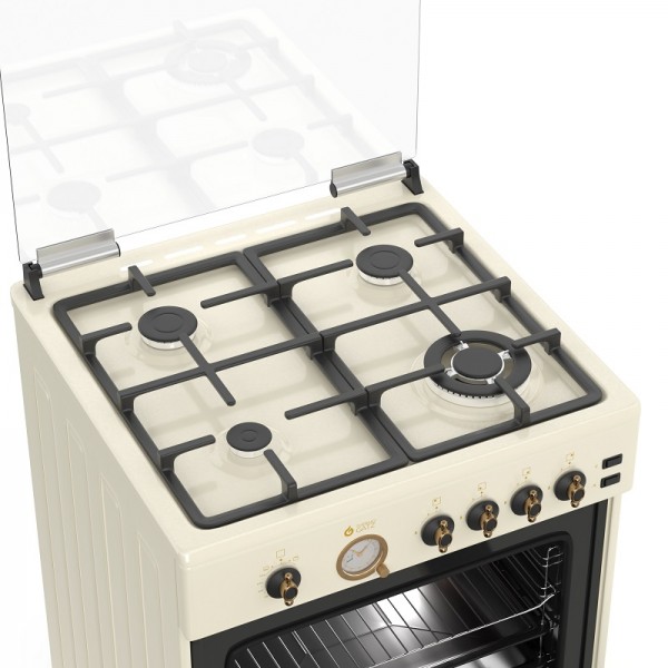 Thermogatz Ελεύθερη Κουζίνα Αερίου TGS4111 Rustic  Beige Multigas Κουζίνες