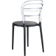 καθισματα εσωτερικου χωρου - επιπλα εσωτερικου χωρου - ZGR Καρέκλα Siesta Bibi Black/Clear Transp. 32.0044