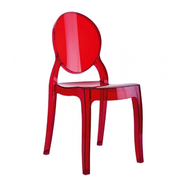 καθισματα εσωτερικου χωρου - επιπλα εσωτερικου χωρου - ZGR Καρέκλα Siesta Baby Elizabeth Red Transp. (Σ4) 32.0170