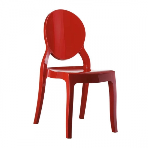 καθισματα εσωτερικου χωρου - επιπλα εσωτερικου χωρου - ZGR Καρέκλα Siesta Elizabeth Glossy Red (Σ4) 32.0023
