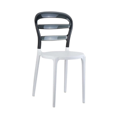 ZGR Καρέκλα Siesta Bibi White/Black Transp. 32.0048