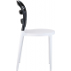 καθισματα εσωτερικου χωρου - επιπλα εσωτερικου χωρου - ZGR Καρέκλα Siesta Bibi White/Black Transp. 32.0048