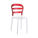καθισματα εσωτερικου χωρου - επιπλα εσωτερικου χωρου - ZGR Καρέκλα Siesta Bibi White/Red Transp. 32.0050