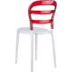 καθισματα εσωτερικου χωρου - επιπλα εσωτερικου χωρου - ZGR Καρέκλα Siesta Bibi White/Red Transp. 32.0050
