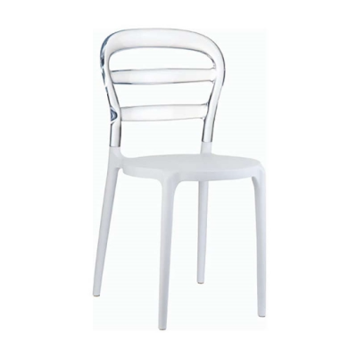 ZGR Καρέκλα Siesta Bibi White/Clear Transp. 32.0051