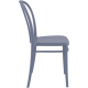 καθισματα εσωτερικου χωρου - επιπλα εσωτερικου χωρου - ZGR Καρέκλα Siesta Victor Dark Grey 20.0311