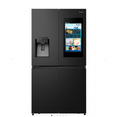 Hisense Ψυγείο Ντουλάπα Cross Door RQ760N4IFE, Full No Frost, 585Lt, Premium Black