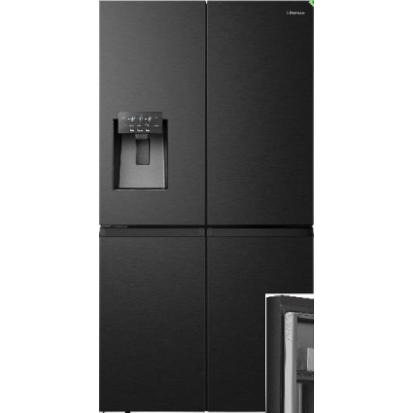 Hisense Ψυγείο Ντουλάπα Cross Door RQ760N4SBFE, Full No Frost, 585Lt, Black