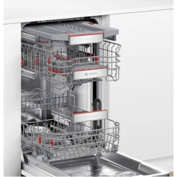 Bosch SPI6YMS14E Σειρά 6 Εντοιχιζόμενο πλυντήριο πιάτων με εμφανή μετόπη 45 cm INOX 