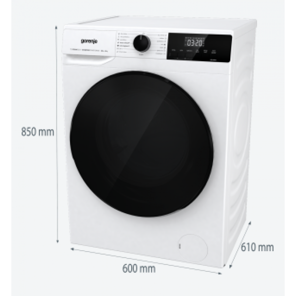 Gorenje WD2A164ADS Πλυντήριο & Στεγνωτήριο Ρούχων White 10Kg/6kg 1400rpm, 033021401