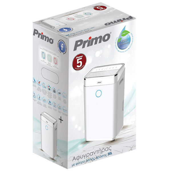 Primo PRDH-45007 Αφυγραντήρας 20lt/ημέρα