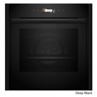 Neff NOV60P6D2 Σετ (B59CR7KY0+Z9060DY0) Εντοιχιζόμενος Φούρνος 71lt + Πλαϊνά + Χειρολαβή, 60cm Deep Black