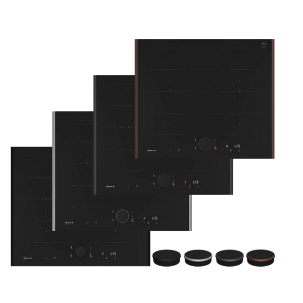 Neff NFLIN60D0 Σετ (T66YYY4C0 + Z9801TWDY0 + Z9802PFDY0) Επαγωγικές Εστίες + Twist Pad Flex + Πλαϊνά, 60cm με πλαίσιο Deep Black