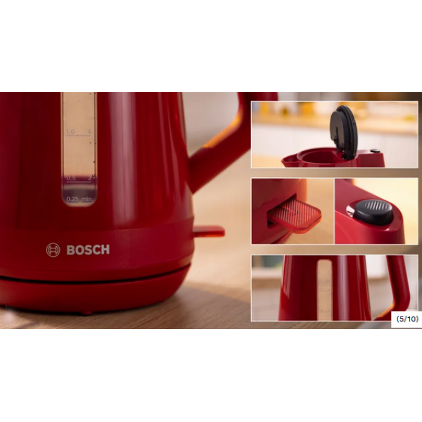 Bosch TWK1M124 Βραστήρας MyMoment 1.7lt Κόκκινο