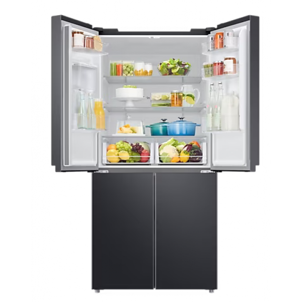 Samsung RF48A401EB4/EF Ψυγείο Ντουλάπα 4πορτο No Frost, Ενεργειακή E, 488 lt, 179.3*83.3*74 cm, Μαύρο ματ