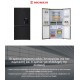 Morris B74537ECM Ψυγείο Ντουλάπα 4πορτο No Frost, Ενεργειακή E, 535 lt, 183*91.1*70.6 cm, Μαύρο Γυαλί