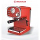 Morris R20808EMR Retro Ημιαυτόματη Μηχανή Espresso, Πίεσης 20bar, Δοχείο 1.25lt, 1100W, Κόκκινο