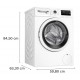 Bosch WAN28283GR Πλυντήριο Ρούχων Εμπρόσθιας Φόρτωσης 8kg, Ενεργειακή A, 1400rpm, 15 Προγράμματα, Λευκό 