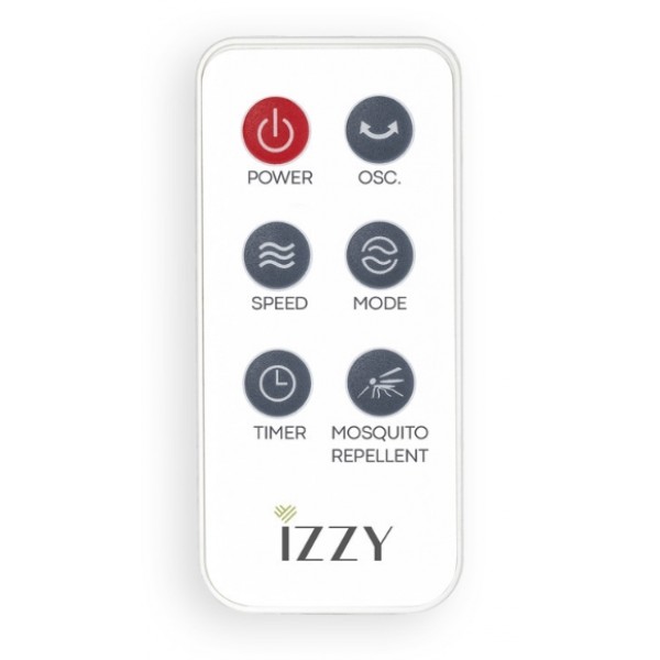 Izzy IZ-9036 224151 Ορθοστάτης/Επιτραπέζιος Ανεμιστήρας Δαπέδου με Αντικουνουπική προστασία, Διαμέτρου 40cm, 70W, Λευκό