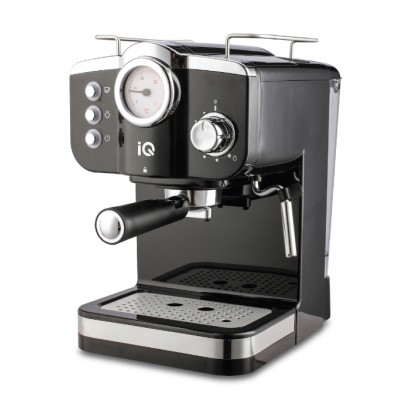 IQ CM-175 Black, Ημιαυτόματη Μηχανή Espresso, Πίεσης 20bar, Δοχείο 1.25lt, 1100W, Μαύρο