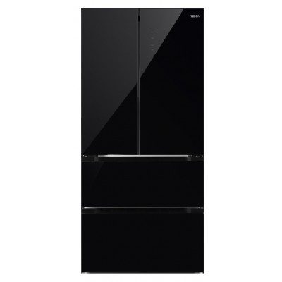 Teka Maestro RFD 75850 GBK French Door, Ψυγείο Ντουλάπα 4πορτο Full No Frost, Ενεργειακή E, 510 lt, 183*83.6*70.6 cm, Μαύρο Γυαλί