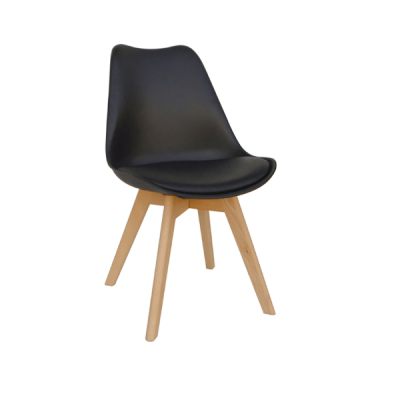 ZGR Καρέκλα Logan Plus Μαύρη (Σετ 4τμχ) 10.0015