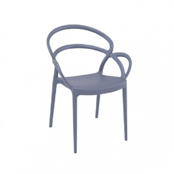 Καρεκλα - ZGR Πολυθρόνα Mila Dark Grey 20.0129 Καναπέδες-Καρέκλες-Πολυθρόνες