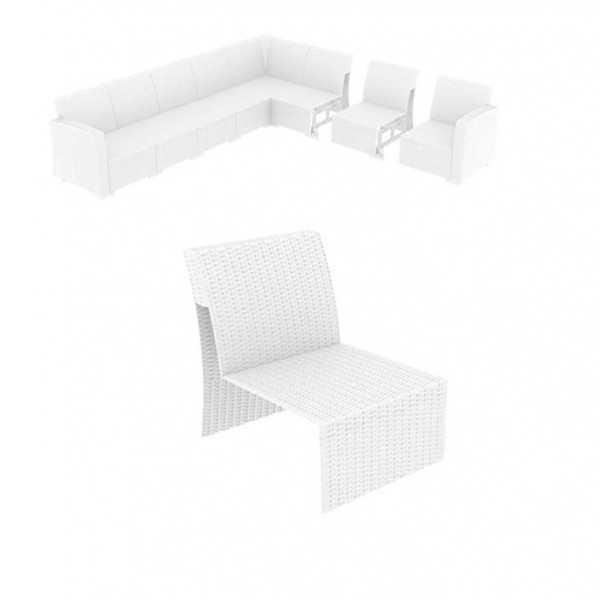 Καρεκλα - ZGR Καρέκλα Επέκταση Monaco White 53.0164 Καναπέδες-Καρέκλες-Πολυθρόνες