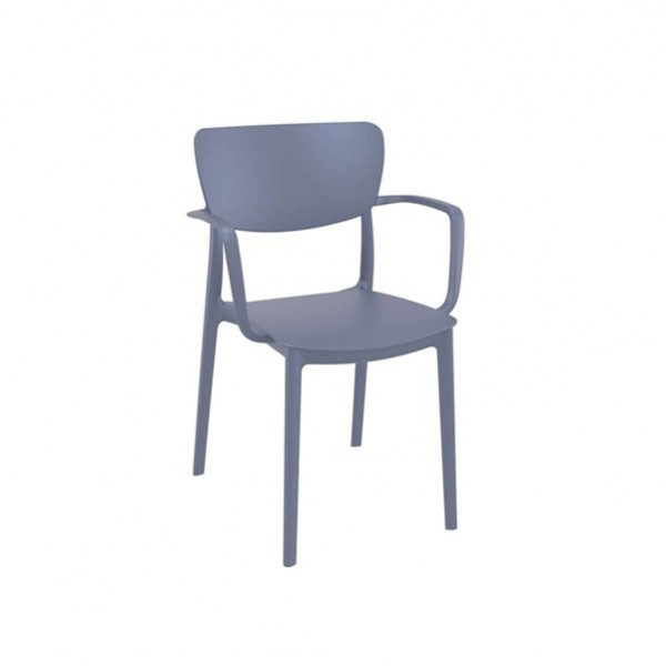 Καρεκλα - ZGR Πολυθρόνα Liza Dark Grey 20.0411 Καναπέδες-Καρέκλες-Πολυθρόνες
