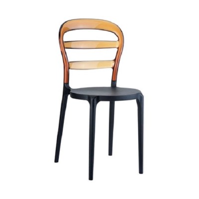 ZGR Καρέκλα Bibi Black/Amber Transp. 32.0042