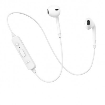 USAMS bluetooth earphones BHULN01, LN series, BT 4.2, λευκό