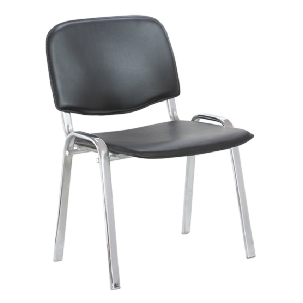 Καρεκλα Αναμονης - ZGR Καρέκλα Αναμονής Μήλος Χρώμιο Μάυρο PU 01.0226 Καναπέδες&Καθίσματα Υποδοχής