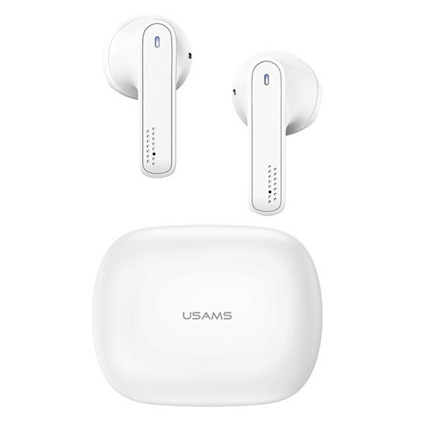 USAMS earbuds US-SM001 με θήκη φόρτισης, True Wireless, λευκά Ακουστικά Ψείρες